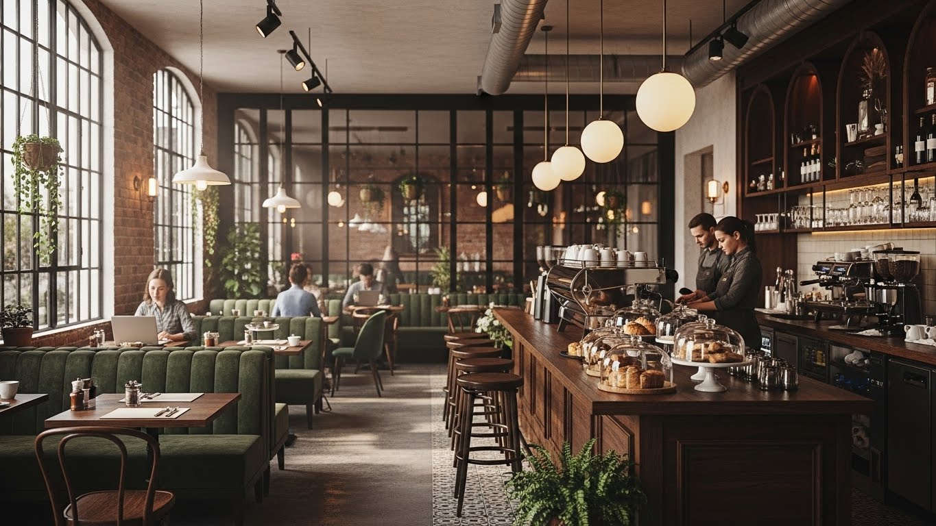 cafe iç tasarımı murat çaylar mimarlık