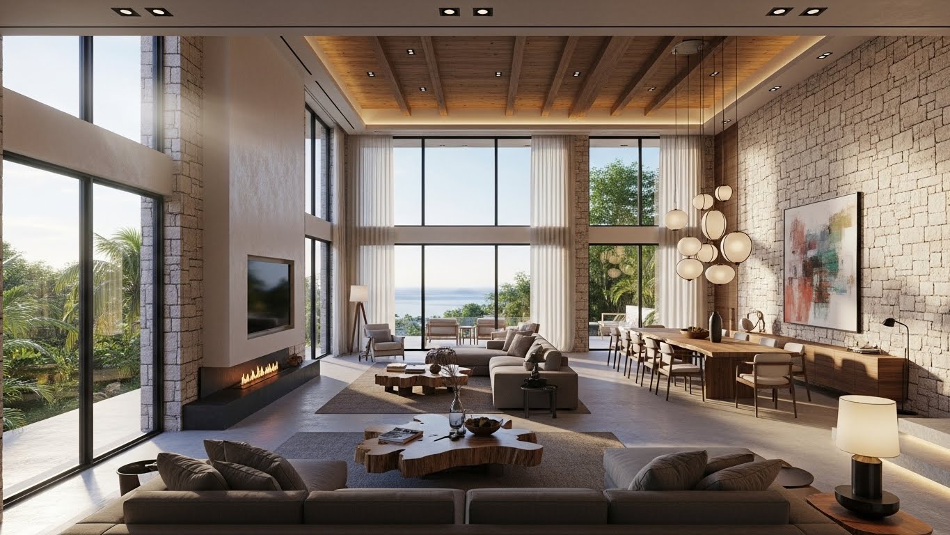 villa iç mimari tasarımı Murat Çaylar Mimarlık